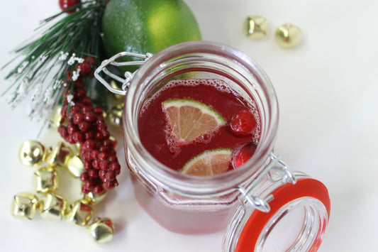 Have a Happy & Healthy Holidays with a Cranberry Lime Sparkler