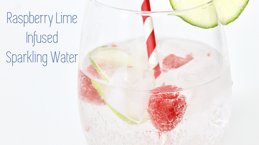 Here is a Healthy Raspberry Lime Infused Sparkling Water