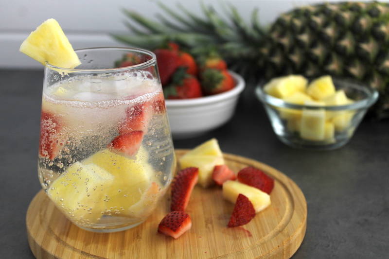 Time for Bubbly Fruits! Have a Strawberry Pineapple Sparkling Water