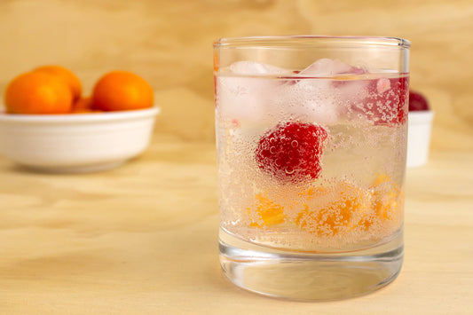 Making Raspberry Clementine Sparkling Water