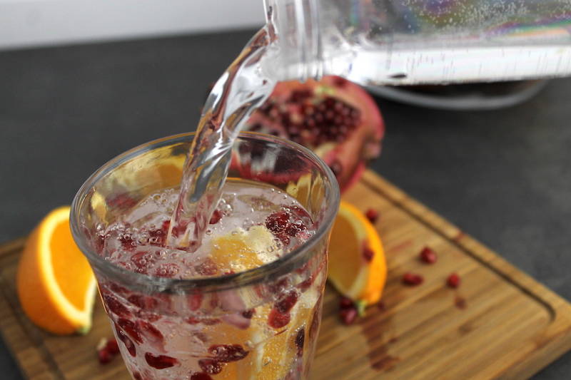 A Sparkling Twist on a Tasty Duo: The Orange-Pomegranate Sparkling Water!