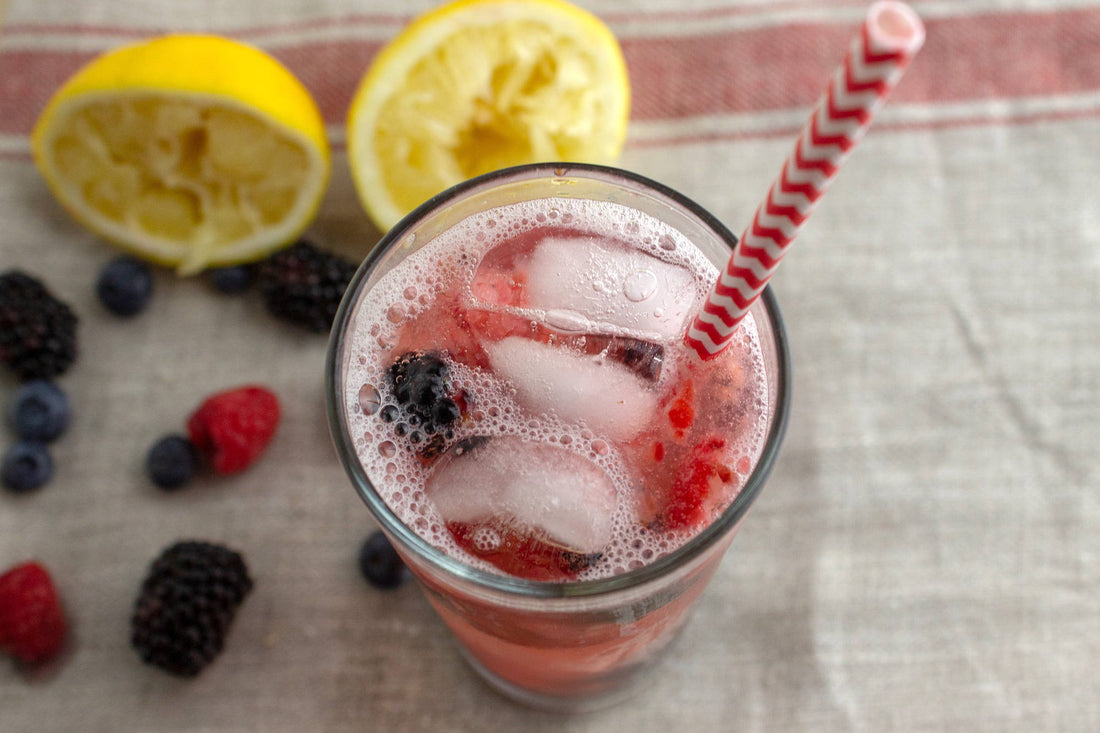 A Triple Berry Sparkling Lemonade for Hot Summer Days